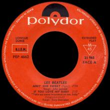 FRANCE THE BEATLES EP POLYDOR - 1964 07 00 - LES BEATLES - POLYDOR 21996 Médium - NEW RED LABEL 1 IF YOU LOVE MY BABY - pic 3