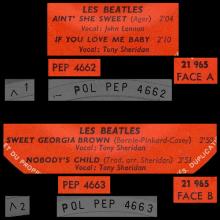 FRANCE THE BEATLES EP POLYDOR - 1964 07 00 - LES BEATLES - POLYDOR 21996 Médium - NEW RED LABEL 2 - IF YOU LOVE ME BABY - pic 4
