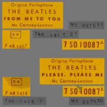 FRANCE THE BEATLES JUKE-BOX 45 - 1963 10 16 - A 1 - 7 S0 10087 - FROM ME TO YOU ⁄ PLEASE PLEASE ME  - pic 1