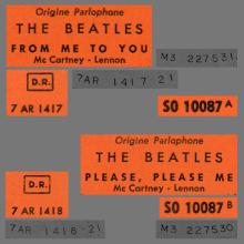 FRANCE THE BEATLES JUKE-BOX 45 - 1963 10 16 - B 2 - S0 10087 - FROM ME TO YOU ⁄ PLEASE PLEASE ME - pic 1