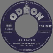 FRANCE THE BEATLES JUKE-BOX 45 - 1963 12 27 - A 1 - 7 S0 10099 - I WANT TO HOLD YOUR HAND ⁄ HOLD ME TIGHT - pic 1