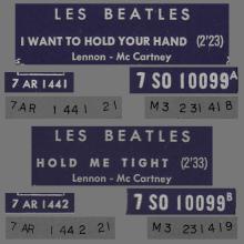 FRANCE THE BEATLES JUKE-BOX 45 - 1963 12 27 - A 1 - 7 S0 10099 - I WANT TO HOLD YOUR HAND ⁄ HOLD ME TIGHT - pic 1