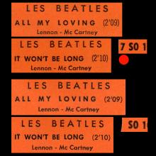 FRANCE THE BEATLES JUKE-BOX 45 - 1963 12 27 - D 1 - 7 S0 10100 - ALL MY LOVING ⁄ IT WON'T BE LONG  - pic 4