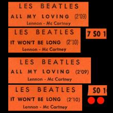 FRANCE THE BEATLES JUKE-BOX 45 - 1963 12 27 - D 2 - S0 10100 - ALL MY LOVING ⁄ IT WON'T BE LONG  - pic 4
