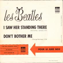 FRANCE THE BEATLES JUKE-BOX 45 - 1964 02 27 - A 2 - S0 10107 - I SAW HER STANDING THERE ⁄ DON'T BOTHER ME - pic 1