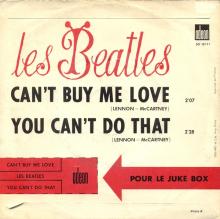 FRANCE THE BEATLES JUKE-BOX 45 - 1964 04 16 - A 1 - S0 10111 - CAN'T BUY ME LOVE ⁄ YOU CAN'T DO THAT - pic 2