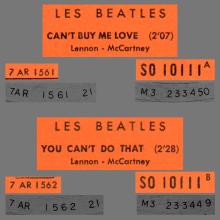 FRANCE THE BEATLES JUKE-BOX 45 - 1964 04 16 - A 1 - S0 10111 - CAN'T BUY ME LOVE ⁄ YOU CAN'T DO THAT - pic 3