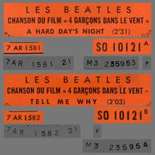 FRANCE THE BEATLES JUKE-BOX 45 - 1964 09 11 - B - S0 10121 - A HARD DAY'S NIGHT ⁄ TELL ME WHY - pic 1