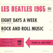 FRANCE THE BEATLES JUKE-BOX 45 - 1965 05 04 - A - S0 10128 - EIGHT DAYS A WEEK ⁄ ROCK AND ROLL MUSIC - pic 1