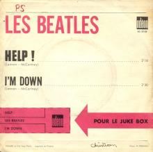 FRANCE THE BEATLES JUKE-BOX 45 - 1965 07 29 - A 2 - S0 10130 - HELP ! ⁄ I'M DOWN  - pic 2