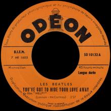 FRANCE THE BEATLES JUKE-BOX 45 - 1965 10 11 - B - S0 10132 - YOU'VE GOT TO HIDE YOUR LOVE AWAY ⁄ YESTERDAY - pic 3