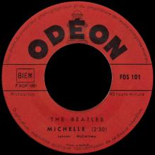 FRANCE THE BEATLES JUKE-BOX 45 - C - 1966 02 04 - FOS 101 - MICHELLE ⁄ RUN FOR YOUR LIFE  - pic 1