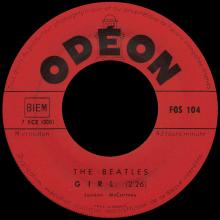 FRANCE THE BEATLES JUKE-BOX 45 - C - 1966 03 17 - FOS 104 - GIRL ⁄ DRIVE MY CAR  - pic 1