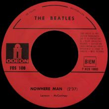 FRANCE THE BEATLES JUKE-BOX 45 - C - 1966 07 21 - FOS 108 - NOWHERE MAN ⁄ THE WORD  - pic 3