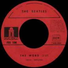 FRANCE THE BEATLES JUKE-BOX 45 - C - 1966 07 21 - FOS 108 - NOWHERE MAN ⁄ THE WORD  - pic 4