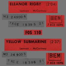 FRANCE THE BEATLES JUKE-BOX 45 - C - 1966 09 12 - FOS 110 - ELEANOR RIGBY ⁄ YELLOW SUBMARINE - pic 2