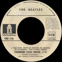 FRANCE THE BEATLES JUKE-BOX 45 - C - 1967 02 17 - FOS 116 - STRAWBERRY FIELDS FOREVER ⁄ PENNY LANE  - pic 3