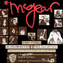 GERMANY 1974 09 27 - MIKE McGEAR - McGEAR - WEA WARNER BROS RECORDS - WB 56 051 B - 10 TRACKS PROMO LP - pic 6