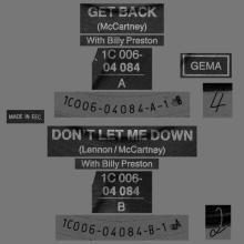GET BACK - DON'T LET ME DOWN - 1992 - 1C 006-04 084 - 2 - RECORDS - pic 1