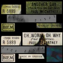 GREECE 1971 02 19 - ANOTHER DAY ⁄ OH WOMAN OH WHY - R 5889 - PAUL McCARTNEY - MULTICOLOR - pic 4