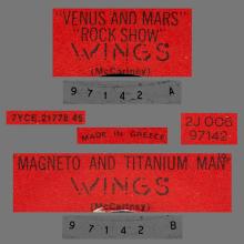 GREECE PAUL McCARTNEY - 1975 05 30 - VENUS AND MARS ROCKSHOW ⁄ MAGNETO AND TITANIUM MAN - 2J 006-97142 - pic 4