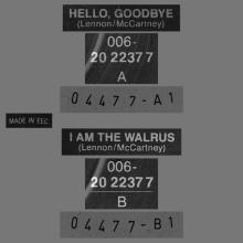 HELLO. GOODBYE - I AM THE WALLRUS - 1992 - 006- 20 2237 7 - 2 - RECORDS - pic 1