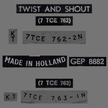 HOLLAND - 1963 07 00 - 3 - TWIST AND SHOUT - GEP 8882 - pic 2