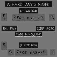 HOLLAND - 1964 11 00 - 1 A - A HARD DAY'S NIGHT ( Extracts from the film )  - GEP 8920  - pic 2