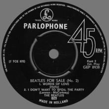 HOLLAND - 1965 06 00 - 2 D - BEATLES FOR SALE No 2 - GEP 8939 - pic 4