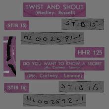 HOLLAND 065 - 066 - 1964 01 00 - TWIST AND SHOUT - DO YOU WANT TO KNOW A SECRET -PARLOPHONE - HHR 125 - pic 1