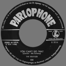 HOLLAND 092 - 1964 03 00 - CAN'T BUY ME LOVE ⁄ YOU CAN'T DO THAT - PARLOPHONE - R 5114 - pic 1