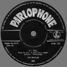 HOLLAND 150 AND 153 - 1964 09 00 - IF I FELL ⁄ AND I LOVE HER - PARLOPHONE - HHR 130 - pic 1