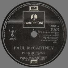 IRELAND 1983 12 05 - PIPES OF PEACE ⁄ SO BAD - PARLOPHONE - R 6064 - pic 1