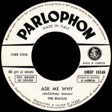 ITALY 1963 11 12 - QMSP 16346 - PLEASE PLEASE ME ⁄ ASK ME WHY - LABEL A  - pic 2