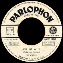 ITALY 1963 11 12 - QMSP 16346 - PLEASE PLEASE ME ⁄ ASK ME WHY - LABEL C  - pic 2