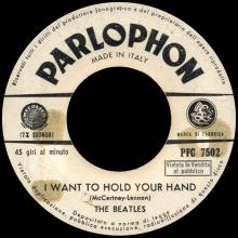 ITALY 1964 04 01 - PFC 7502 - P.S. I LOVE YOU / I WANT TO HOLD YOUR HAND   - pic 1
