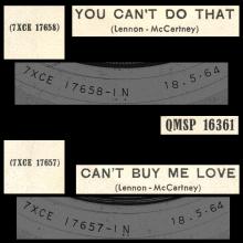 ITALY 1964 05 18 - QMSP 16361 - YOU CAN'T DO THAT ⁄ CAN'T BUY ME LOVE - LABEL A - pic 3