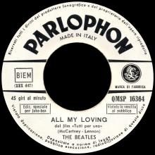 ITALY 1964 07 03 - QMSP 16364 - THANK YOU GIRL ⁄ ALL MY LOVING - LABEL A  - pic 2