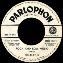 ITALY 1964 12 10 - QMSP 16371 - ROCK AND ROLL MUSIC ⁄ I'LL FOLLOW THE SUN - LABEL A - pic 1