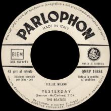 ITALY 1965 10 25 - QMSP 16384 - YESTERDAY ⁄ THE NIGHT BEFORE - LABEL B - S.D.J.B. MILANO - pic 1