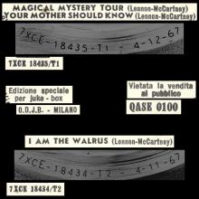 ITALY 1970 00 00 - CIAO 2001 - EP QASE 0100 - MAGICAL MISTERY TOUR 1 - pic 1