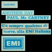 ITALY 1971 06 07 PAUL McCARTNEY - ANOTHER DAY - 3C 040-60012 - 12INCH PROMO - pic 5