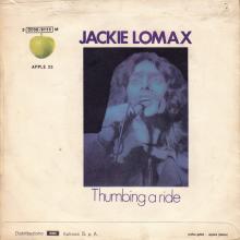 JACKIE LOMAX 1970 02 16 - HOW THE WEB WAS WOVAN ⁄ THUMBING A RIDE -ITALY - 3C 006-91115 M - APPLE 23 - pic 2