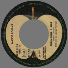 JACKIE LOMAX 1970 02 16 - HOW THE WEB WAS WOVAN ⁄ THUMBING A RIDE -ITALY - 3C 006-91115 M - APPLE 23 - pic 5