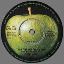 JACKIE LOMAX - 1970 02 06 HOW THE WEB WAS WOVAN ⁄ THUMBING A RIDE -UK - APPLE 23 - pic 3