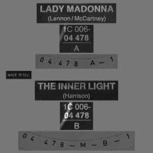 LADY MADONNA - THE INNER LIGHT - 1992 - 1C 006- 04 478 - 2 - RECORDS - pic 3