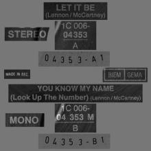 LET IT BE - YOU KNOW MY NAME (LOOK UP THE NUMBER) - 1992 - 1C 006- 04353 - PARLOPHONE - 006-20 3123 7 - APPLE - 2 - RECORDS - pic 5