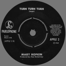 MARY HOPKIN - 1968 08 31 - THOSE WERE THE DAYS ⁄ TURN, TURN, TURN - NORWAY - APPLE 2 - pic 5