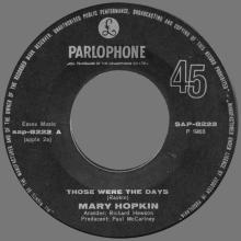 MARY HOPKIN - 1968 08 31 - THOSE WERE THE DAYS ⁄ TURN, TURN, TURN - YUGOSLAVIA - APPLE 2 - SAP-8222 - pic 3