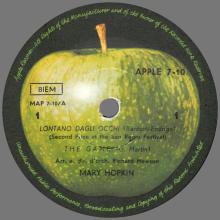 MARY HOPKIN - 1969 01 17 - LONTANO DAGLI OCCHI ⁄ THE GAME - GOODBYE ⁄ SPARROW - APPLE 10 -  ISRAEL - APPLE 7-10 - EP - pic 3